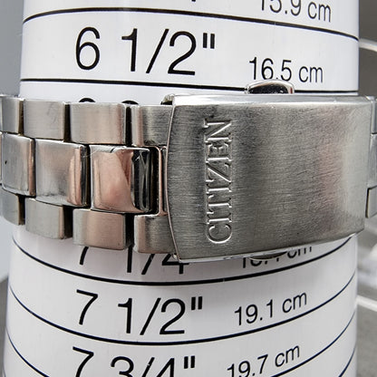 Citizen EcoDrive Watch Women 34mm Silver Dial Steel Daydate Round Crystal Works10