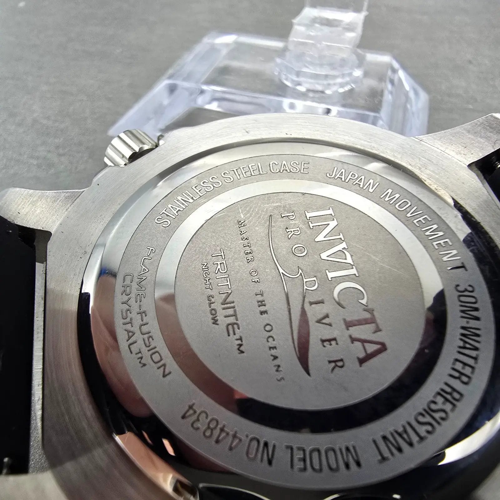Invicta Pro Diver Watch Men 48mm Black Dial Silver Tone Date 44834 New Battery9