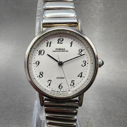 Citizen Forma Watch Women 24mm White Dial Silver Tone 5930F90044 New Battery0