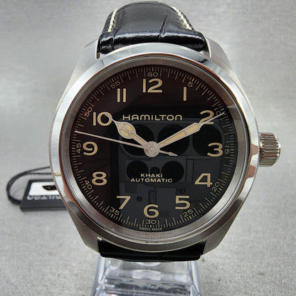 Hamilton Khaki Field Murph Watch Men 38mm Black Dial Steel Automatic H704057301