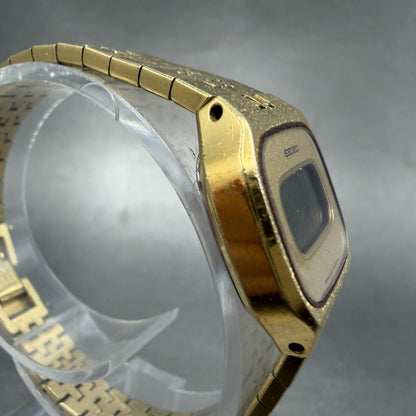 Seiko Digital Watch Women 23mm Champagne Dial Gold Tone L221-5059 New Battery3