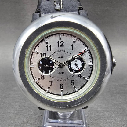 Nike Oregon Watch Men 45mm Silver Dial Aluminum Daydate Round WA0050 New Battery0
