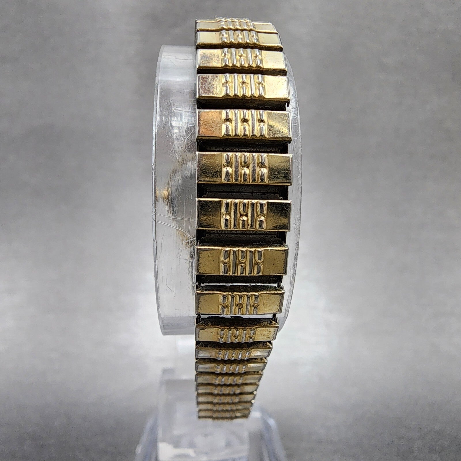VTG Seiko SQ Watch Women 22mm Gold Dial Gold Tone Daydate Oval 34235040 NewBatt7