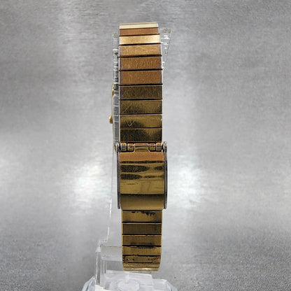 Seiko Tank Watch Women 17mm Black Dial Gold Tone Rectangle 2C205830 New Battery7