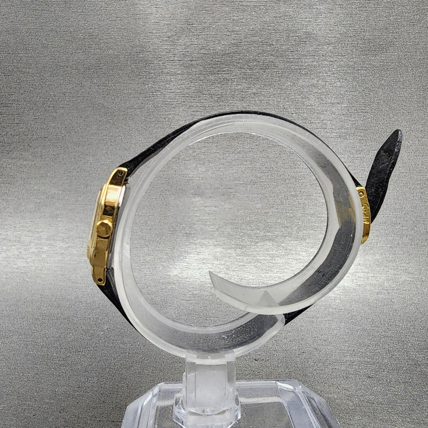 Seiko Watch Women 16mm Gold Dial Gold Tone Octagon 2C205769 New Battery6