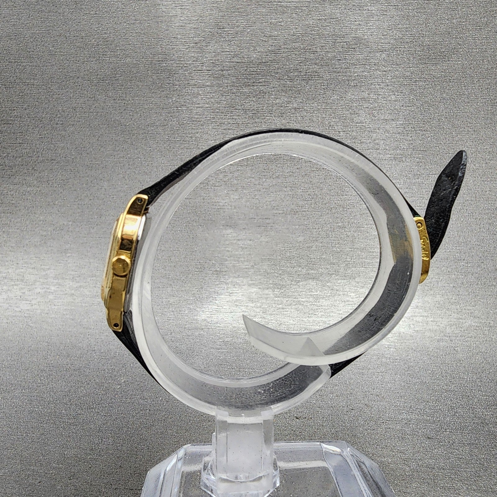 Seiko Watch Women 16mm Gold Dial Gold Tone Octagon 2C205769 New Battery6