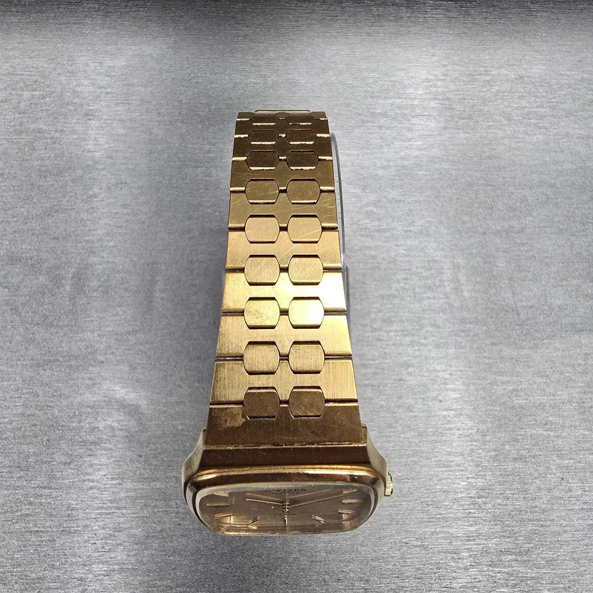 Citizen Seven Watch Men 31mm Champagne Dial Gold Tone 2030-202864 New Battery JP4