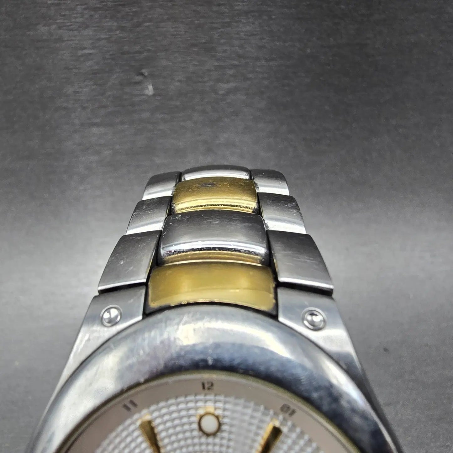 ESQ Watch Men 36mm Silver Dial Two Tone Date Round E5263 PARTS Swiss Bracelet5