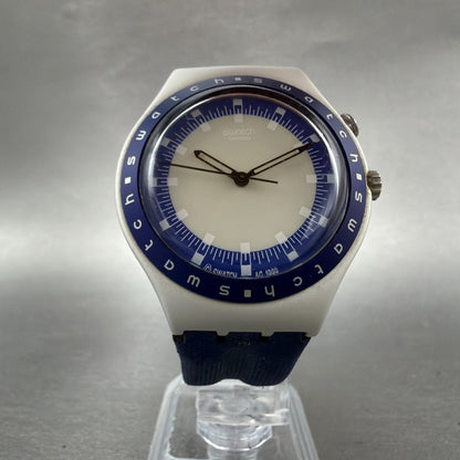 Swatch irony Blue Daemon Watch Unisex 38mm Blue Dial Silver READ!!! NewBat5