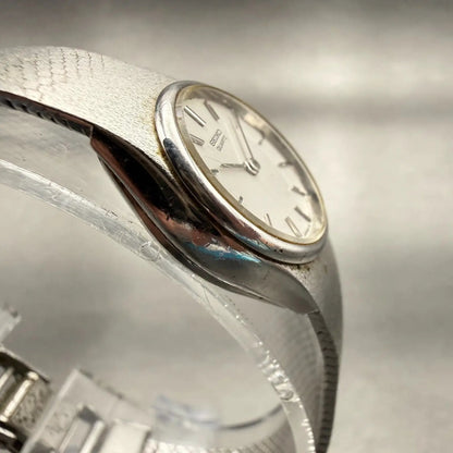 Seiko Watch Women 19mm Silver Dial Silver Tone Round 16-0079 Vintage New Battery3