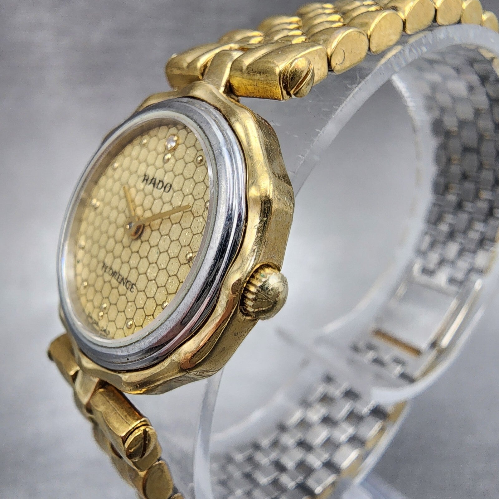 Rado Florence Watch Women 23mm Gold Dial Gold Tone Round 133.3661.2 PARTS3