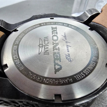 Invicta Reserve Venom Chronograph Watch Men 51mm Abalone Dial Black Date NewBatt10