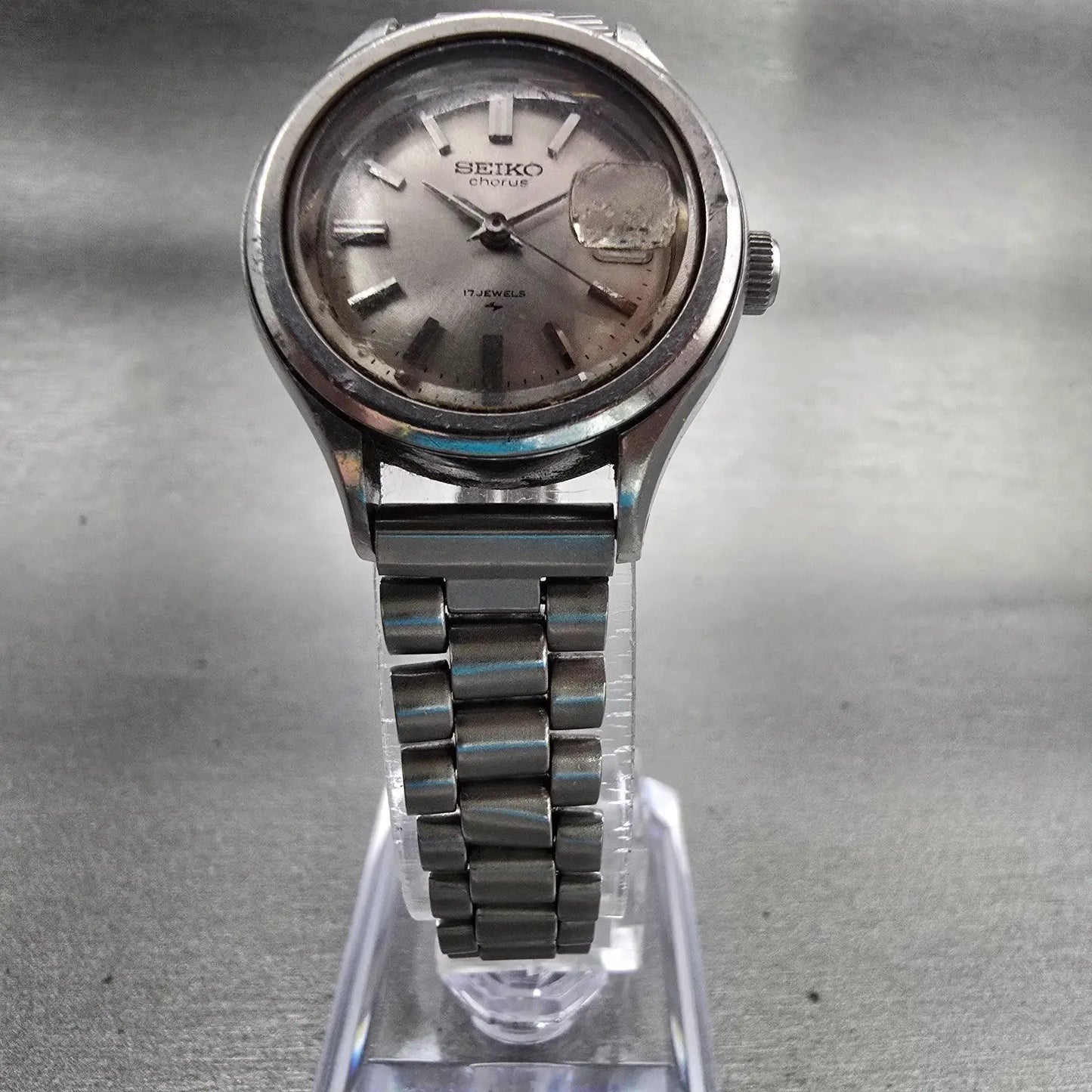 Seiko Chorus Watch Women 26mm Silver Dial Silver 2118-0200 Manual Wind Works VTG5