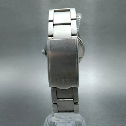 Seiko Alba Carib Watch Men 36mm Black Dial Silver Tone Daydate V743-8000 New Bat7