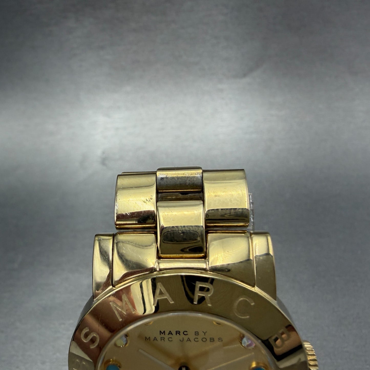 Marc Jacobs  Amy Dexter Watch Women 36mm Gold Dial Gold Tone Round New battery4