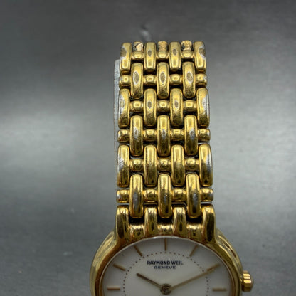 Raymond Weil Fidelio Watch Women 24mm White Dial Gold Plated Date 4702 PARTS5