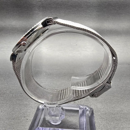 Skagen Watch Women 32mm MOP Dial Silver Tone Gemmed Round 644LSS1 New Battery6