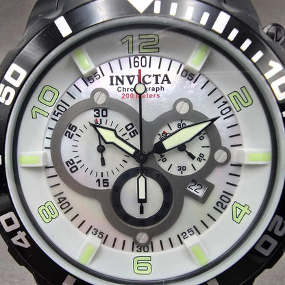 Invicta Chronograph Dive Corduba Watch Men 52mm MOP Dial Black Tone Date NewBat1
