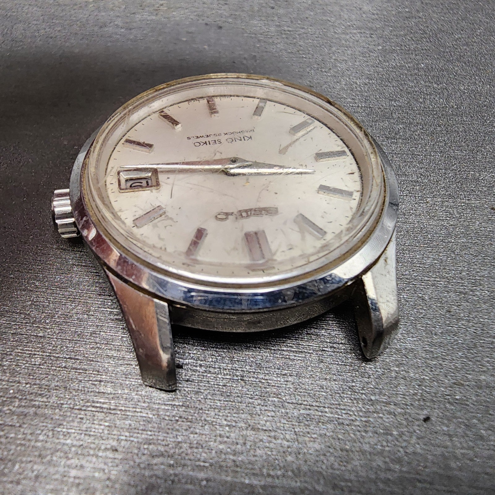 Seiko King Seiko Watch Men 35mm Silver Dial Silver Tone 44028000 Runs READ!!!!!4