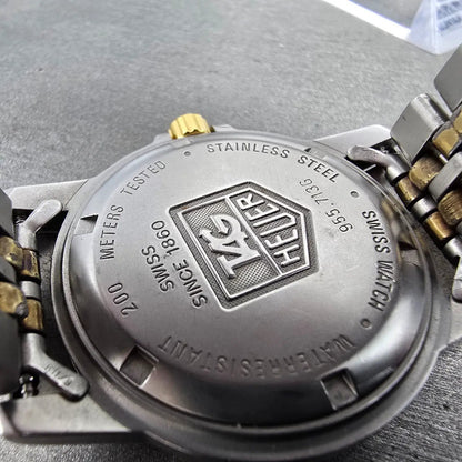 Tag Heuer Professional Dive Watch Men 37mm White Dial Two Tone Date New Battery9