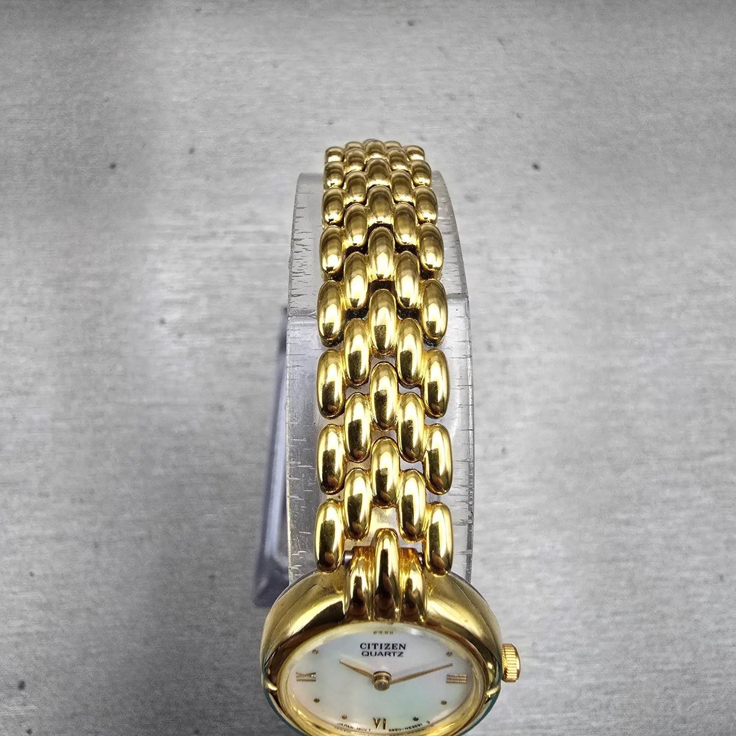 Citizen Watch Women 19mm MOP Dial Gold Tone Round 5920-S49677 New Battery VTG4