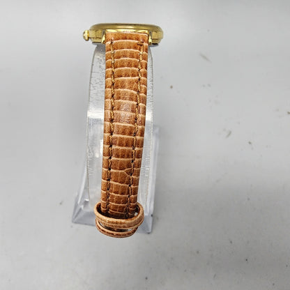 Vintage Seiko Watch Women Gold Tone Black Dial Round 1N01-0E20 New Battery