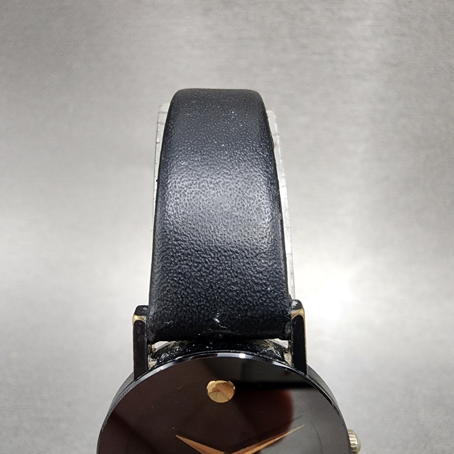 Movado Museum Watch Women 25mm Black Dial Black Tone Round 8725881 New BattA114