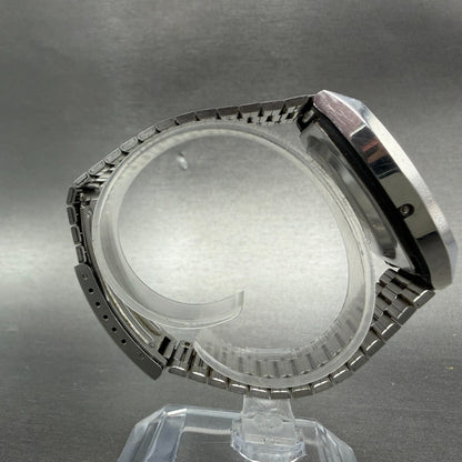 Casio 58 S005 Watch Men 36mm Digital Silver Tone Daydate New Battery Vintage ABC9