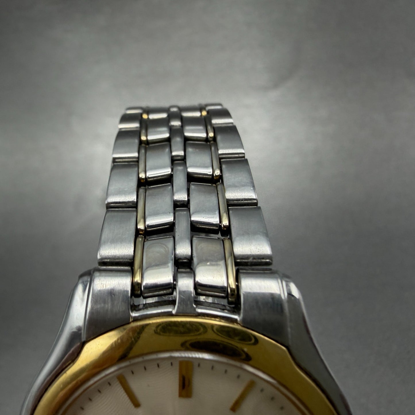 Seiko Watch Men 33mm Champagne Dial Two Tone Round 8J41-6030 New Battery Vintage4