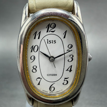 Citizen Isis Watch Women 20mm White Dial Silver Tone Oval 5930-L11825 New Batt 11