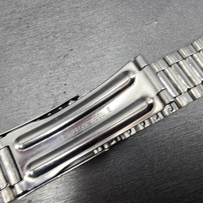 Seiko  Bracelet 20mm Stainless Steel Silver Tone Tri Folding Clasp VTG Japan5