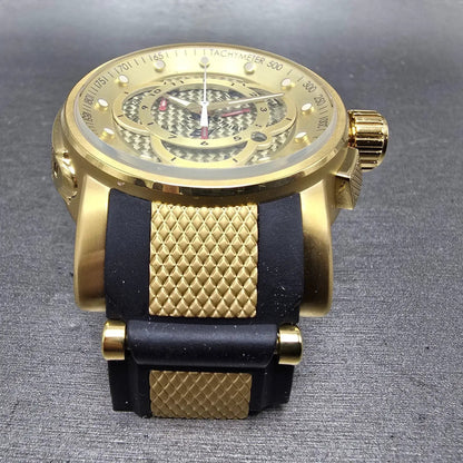 Invicta S1 Chronograph Watch Men 48mm Champagne Dial Gold Tone Date 0899 New Bat2