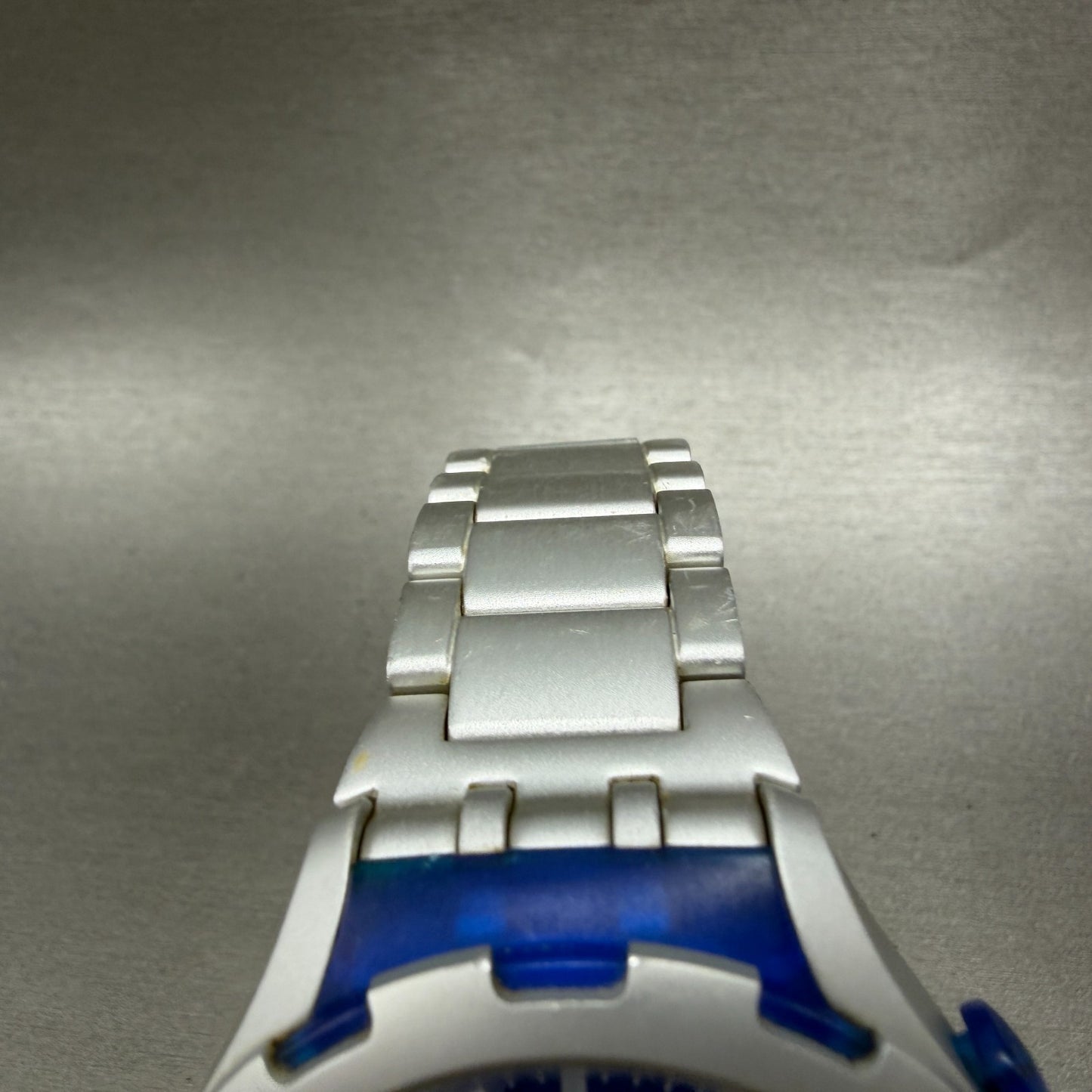 Swatch Endless Energy Chrono Watch Men 45mm Blue Dial Silver Date New Battery4