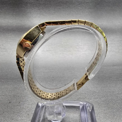 Citizen Watch Women 18mm Gold Dial Gold Tone Oval 4-152921 Manual Wind Works VTG6