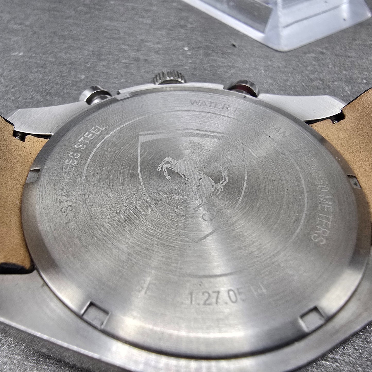 Ferrari Speedracer Chronograph Watch Men 47mm White Dial Steel Round New Battery9