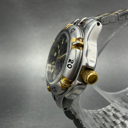 Bulova Marine Star Dive Watch Women 28mm Black Dial Two Tone Date Round New batt2