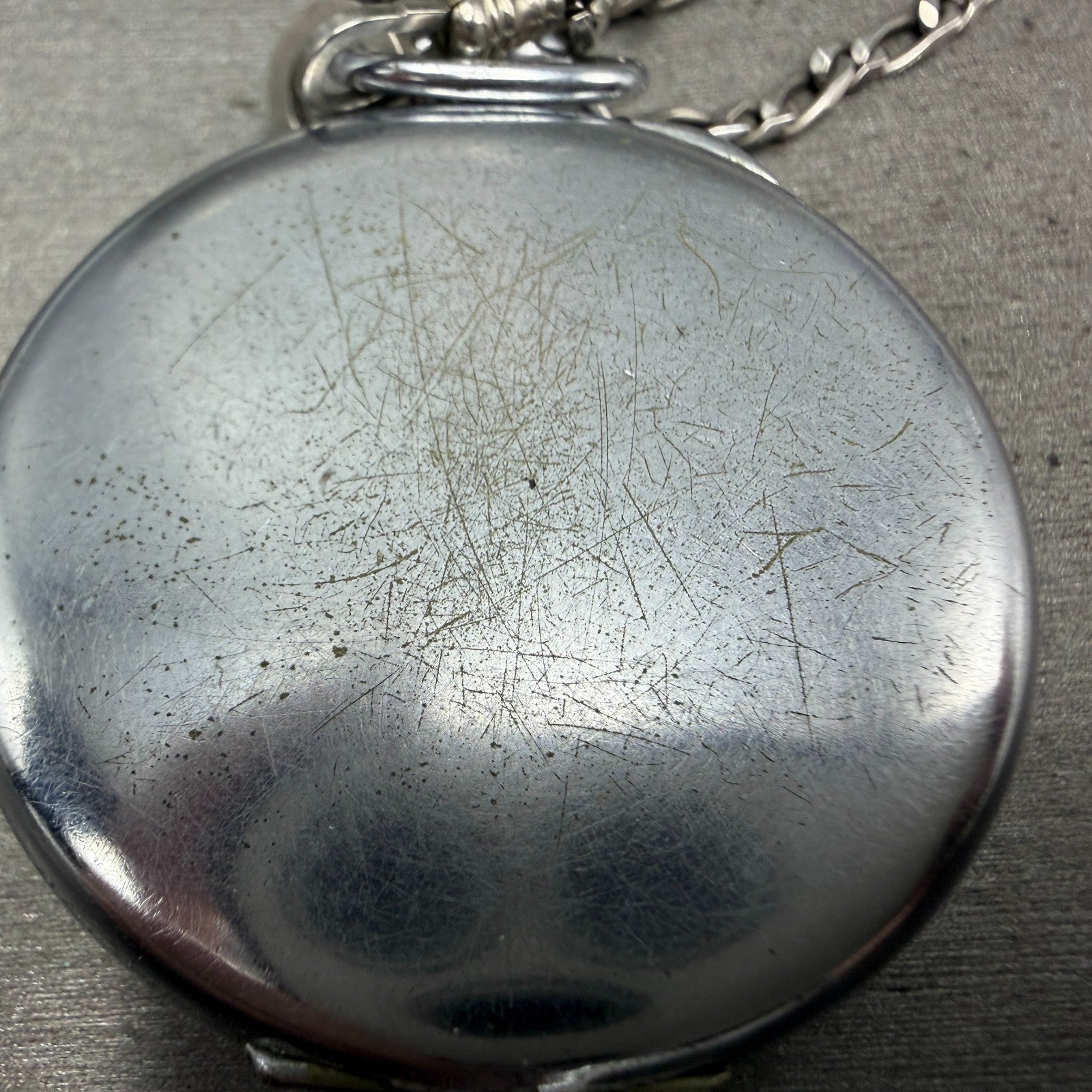 Waltham Pocket Watch White Dial Silver Tone Manual Wind Grade 225 PARTS7