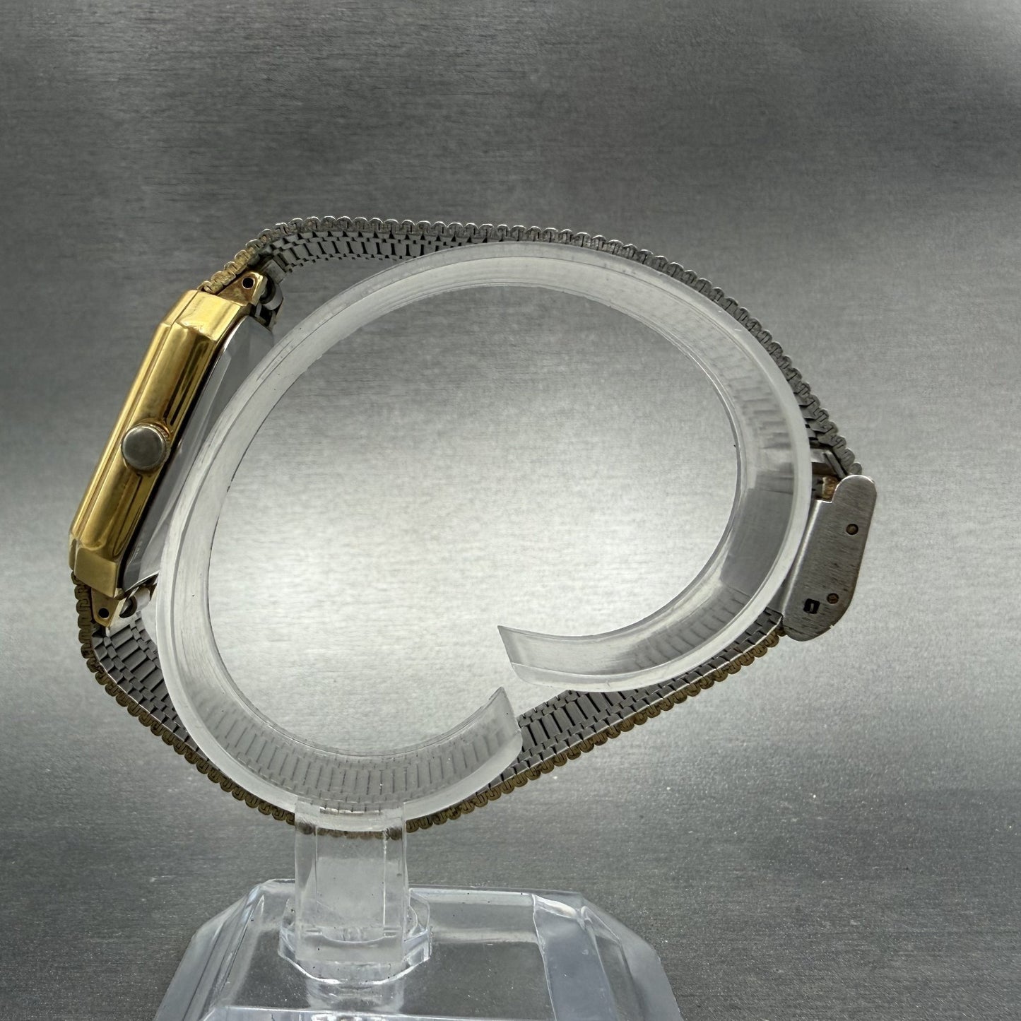 Gruen Precision Tank Watch Men 28mm Gold Dial Gold Tone Octagon New Battery VTG6