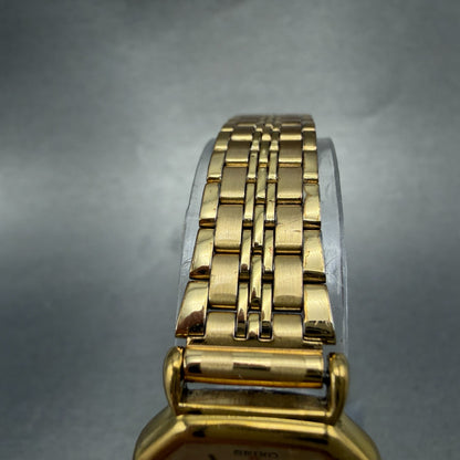 Seiko Watch Women 20mm Champagne Dial Gold Tone Octagon 4n21-5022 New Battery GR4
