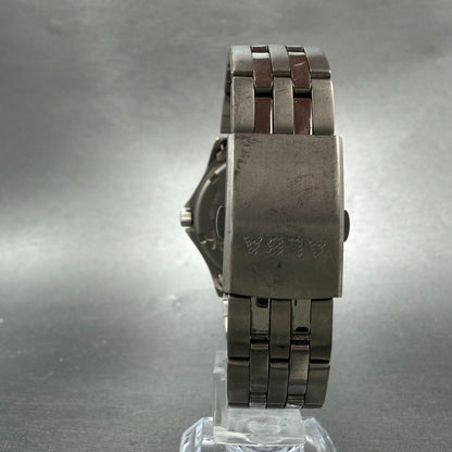 Seiko Alba Watch Men 35mm Blue Dial Titanium Round V501-0BP0 New Battery VTG7