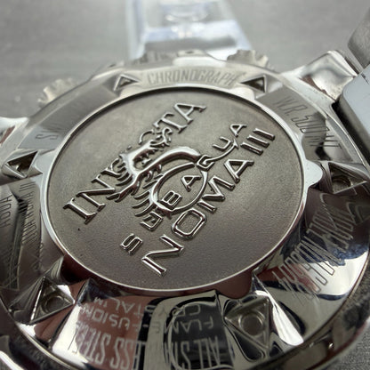 Invicta Subaqua Noma III Chrono Watch Men 50mm Blue Dial Steel Date 6684 NewBat9