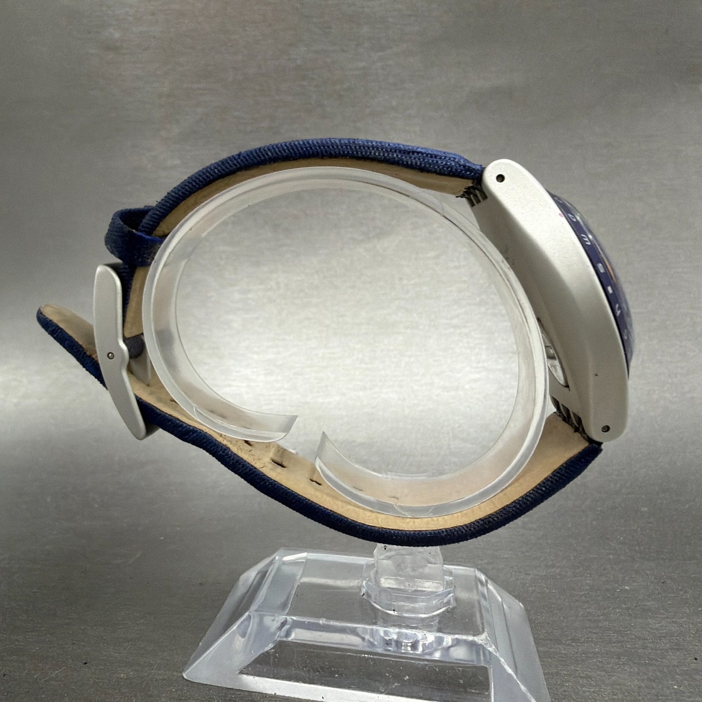 Swatch irony Blue Daemon Watch Unisex 38mm Blue Dial Silver READ!!! NewBat8