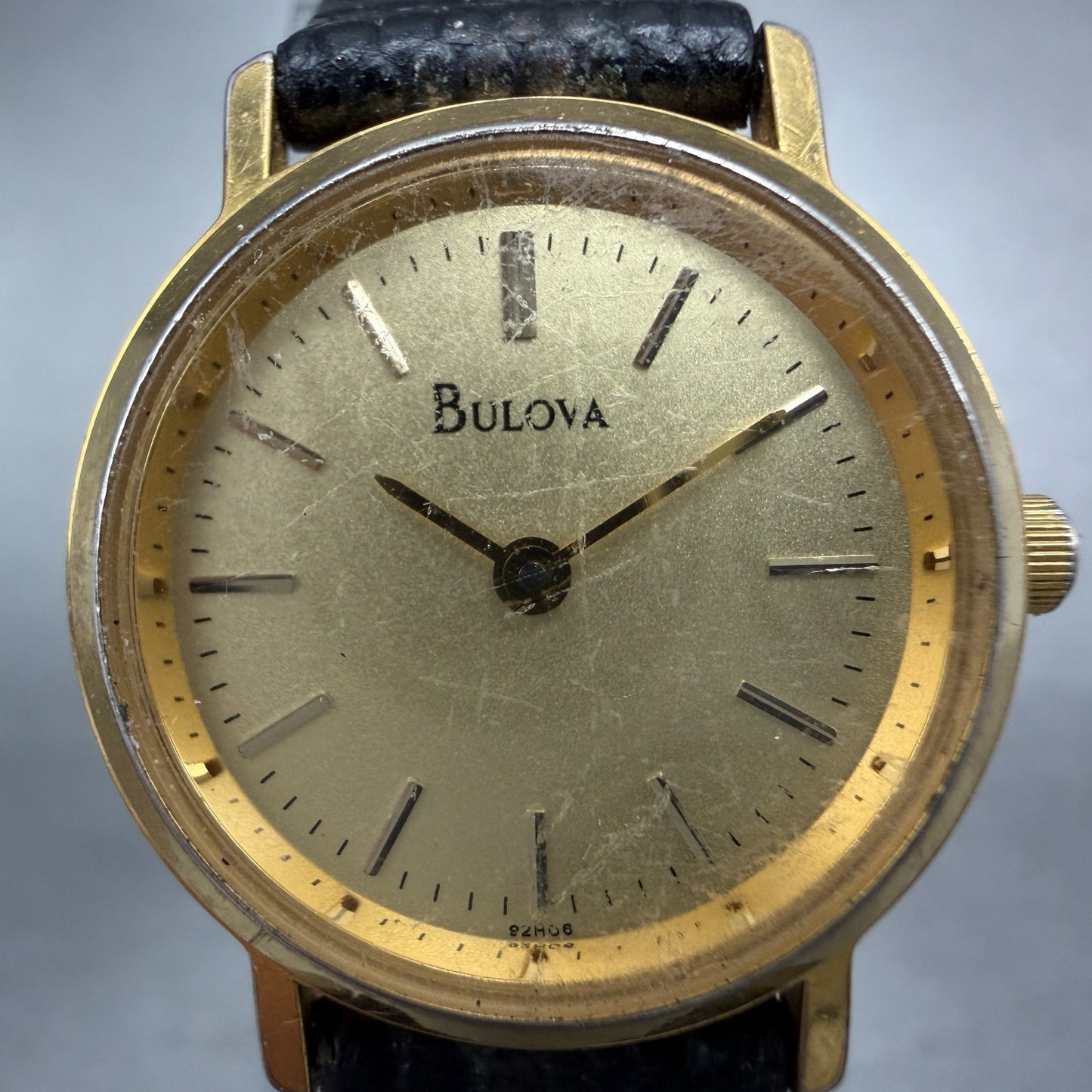 Bulova Watch Women 23mm Gold Dial Gold Tone 92H06 Round New Battery VTG1