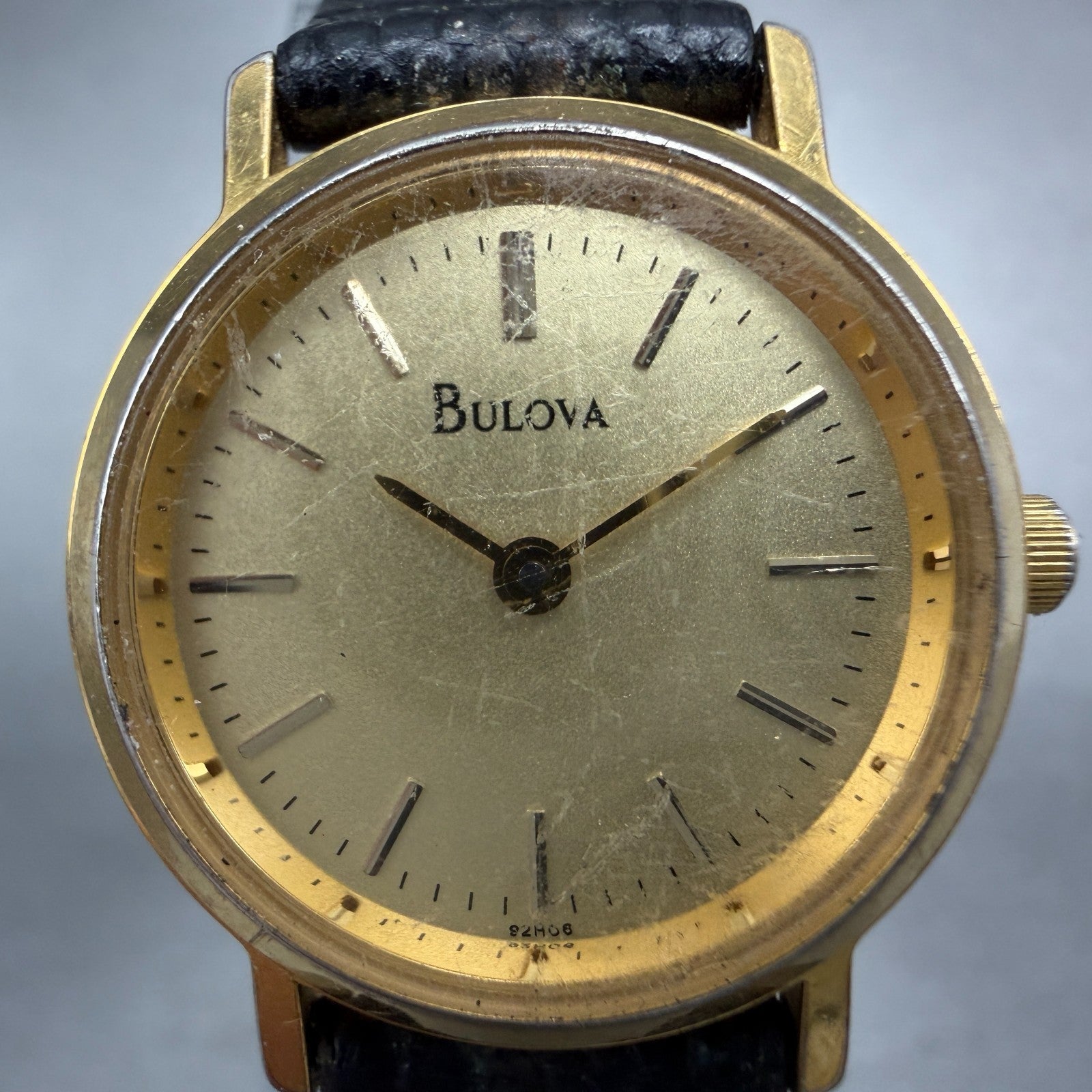 Bulova Watch Women 23mm Gold Dial Gold Tone 92H06 Round New Battery VTG1