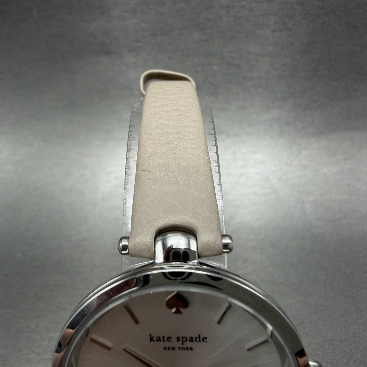 Kate Spade Holland Watch Women 34mm Silver Dial Silver Tone Round New Battery4