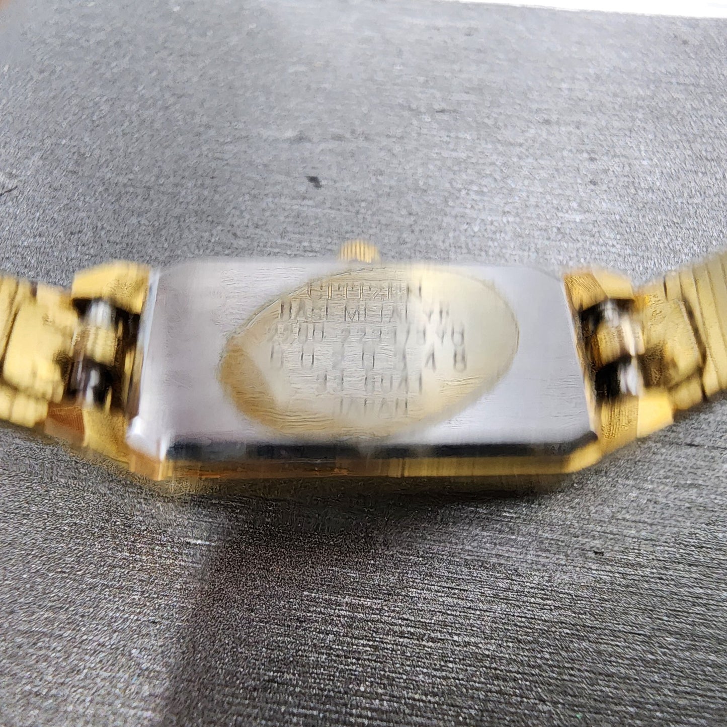 Citizen CQ Tank Watch Women 13mm Black Dial Gold Tone 2250223373 New Battery9