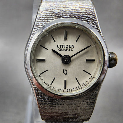 Citizen CQ Watch Women 17mm Silver Dial Silver Tone 3220891244 New Battery1