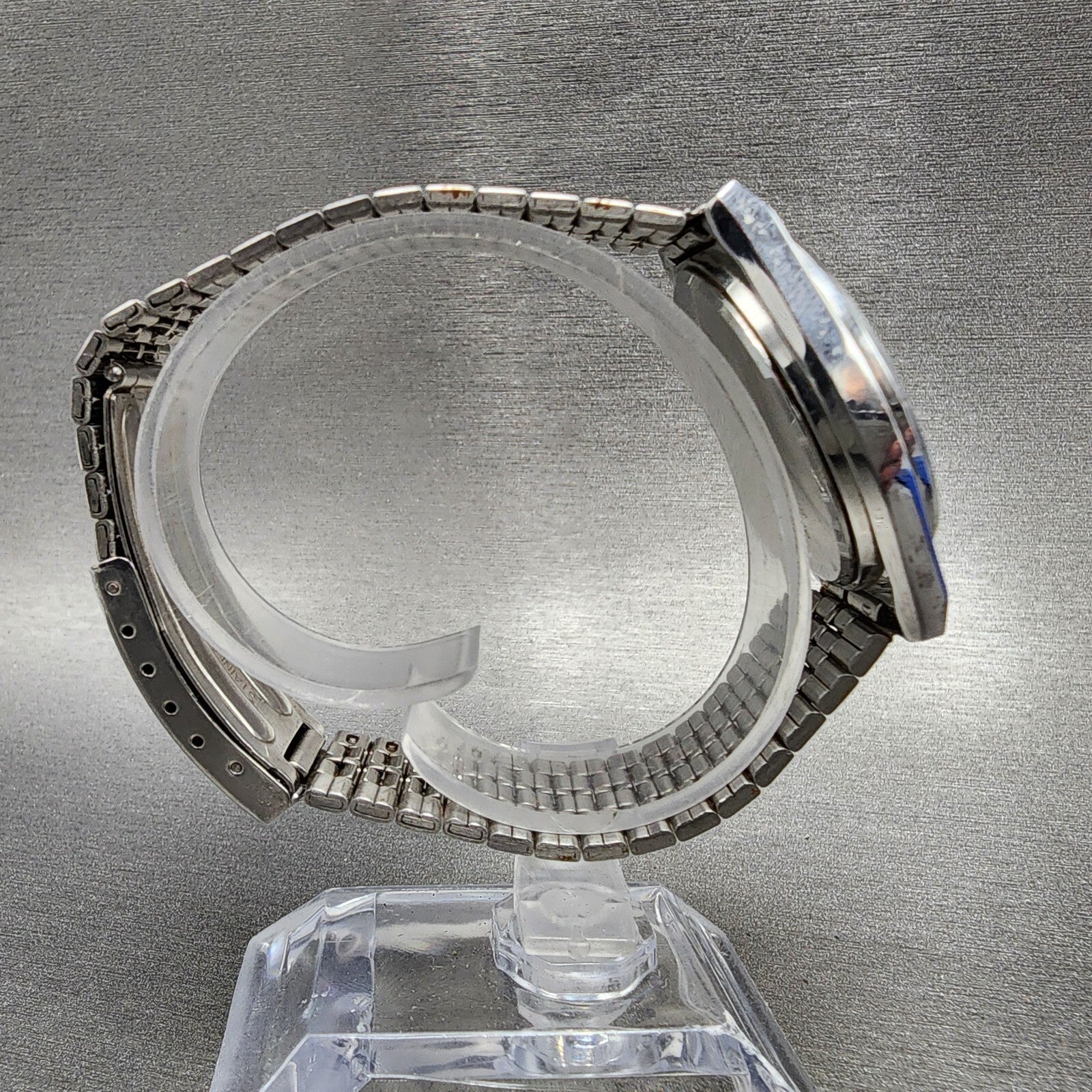 Seiko Chronos Watch Men 35mm White Dial Steel Daydate Round 5H237D20 PARTS7