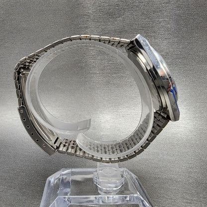 Seiko Chronos Watch Men 35mm White Dial Steel Daydate Round 5H237D20 PARTS7