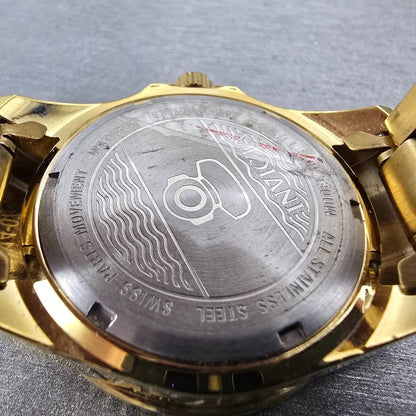 Invicta GMT Watch Unisex 38mm Champagne Dial Gold Tone Date 18252 New Battery9